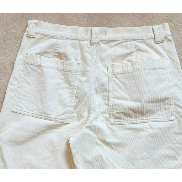 Madewell Emmett 2.0 Wide-Leg Pants in Corduroy Antique Cream Item NM364 Size 31 - Picture 12 of 14